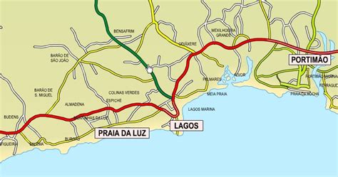 praia da luz portugal map